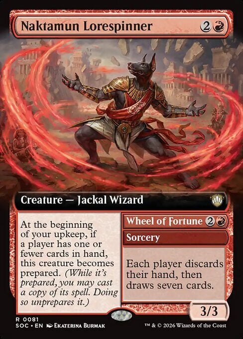 Naktamun Lorespinner // Wheel of Fortune Card Front