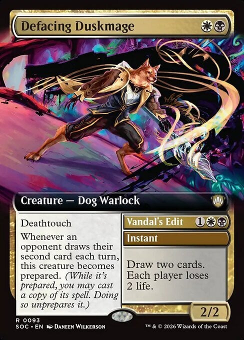 Defacing Duskmage // Vandal's Edit Card Front