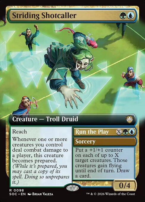 Striding Shotcaller // Run the Play Card Front