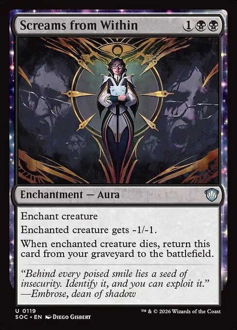 Screams from Within Card Front