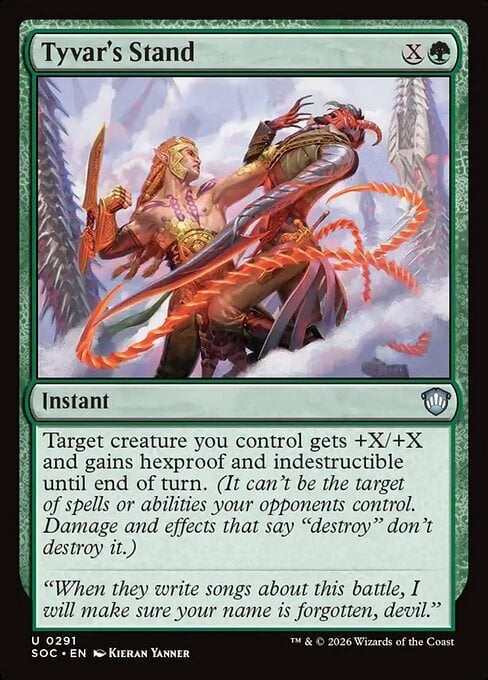 Tyvar's Stand Card Front