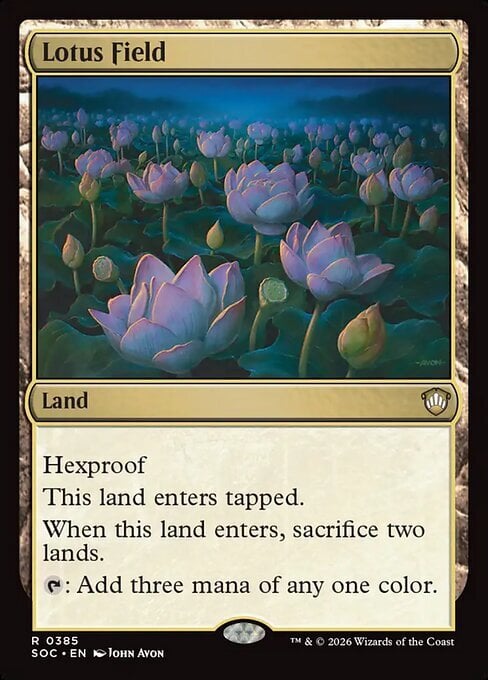 Lotus Field Card Front