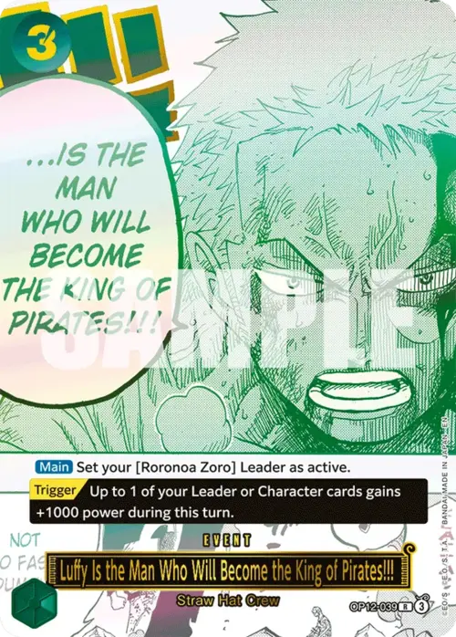Luffy Is the Man Who Will Become the King of Pirates!!! Card Front