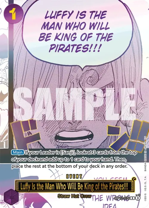 Luffy Is the Man Who Will Be King of the Pirates!!! Card Front