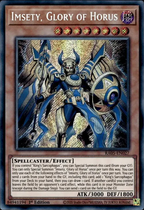 Imsety, Gloria di Horus Card Front