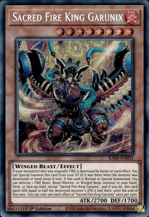 Sacro Re del Fuoco Garunix Card Front