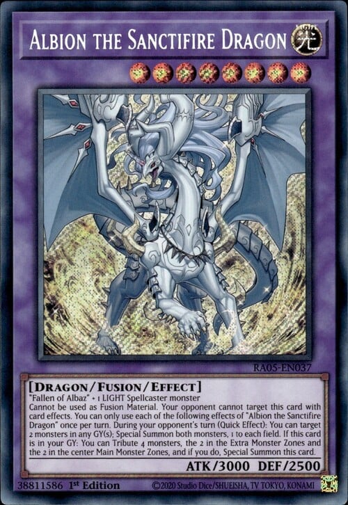 Albion the Sanctifire Dragon Card Front