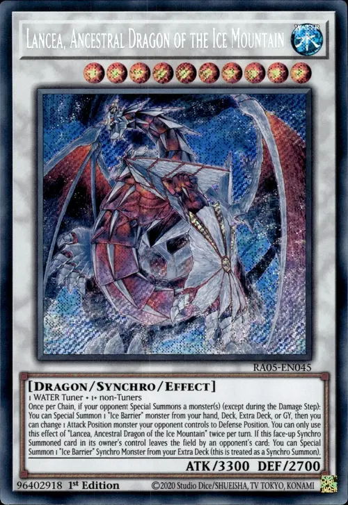 Lancea, Drago Ancestrale della Montagna di Ghiaccio Card Front