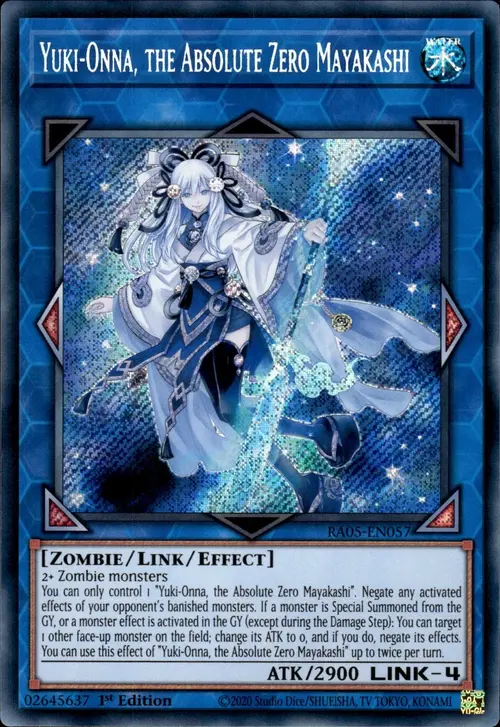 Yuki-Onna, the Absolute Zero Mayakashi Card Front