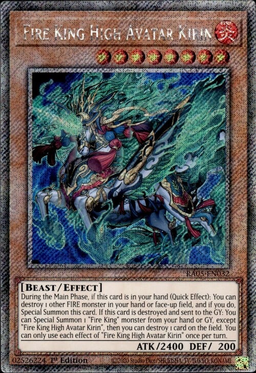 Fire King High Avatar Kirin Card Front