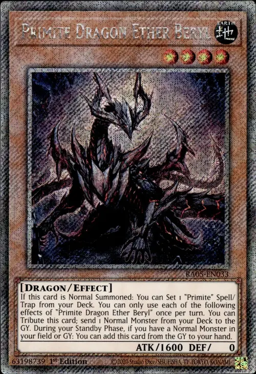 Dragón Primitio Éter Berilo Frente