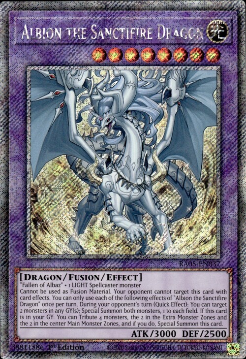 Albion the Sanctifire Dragon Card Front