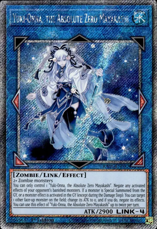 Yuki-Onna, the Absolute Zero Mayakashi Card Front
