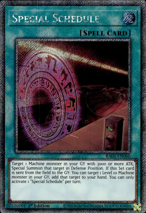 Special Schedule Card Front