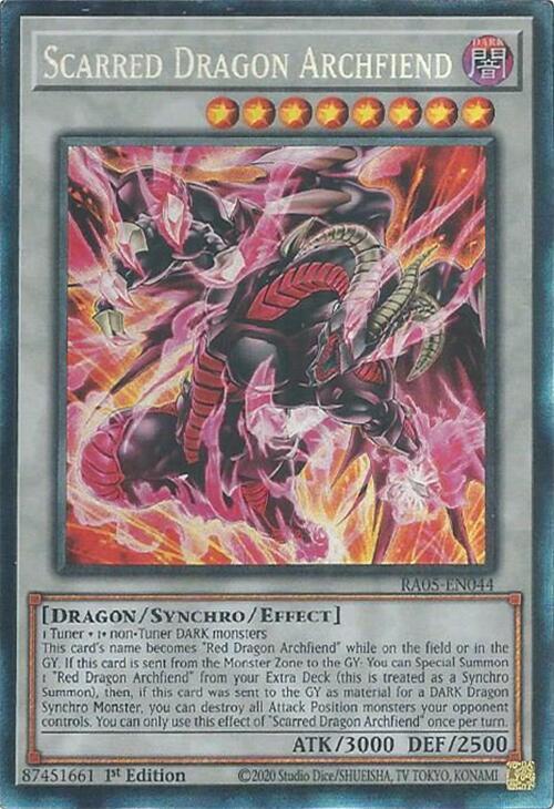 Scarred Dragon Archfiend Card Front