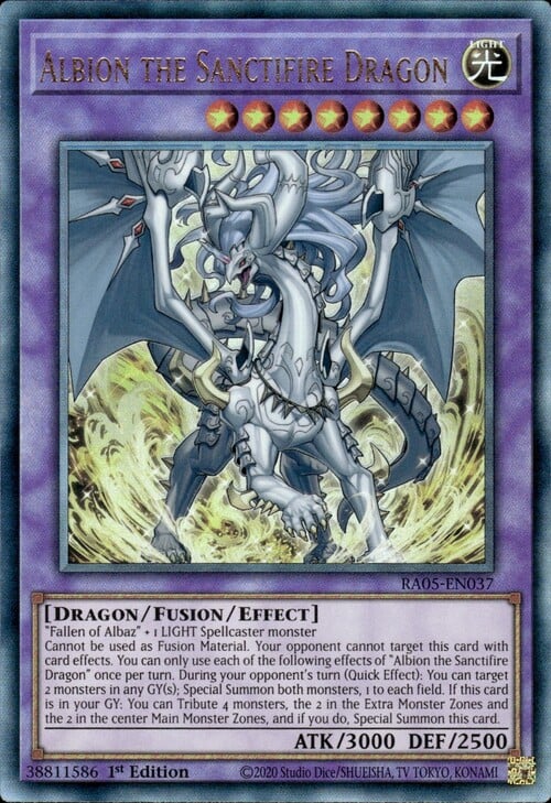 Albion the Sanctifire Dragon Card Front