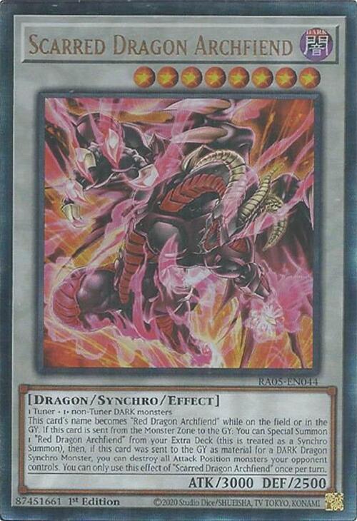 Scarred Dragon Archfiend Card Front
