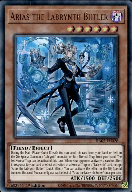Arias la Maggiordoma del Labrinto Card Front