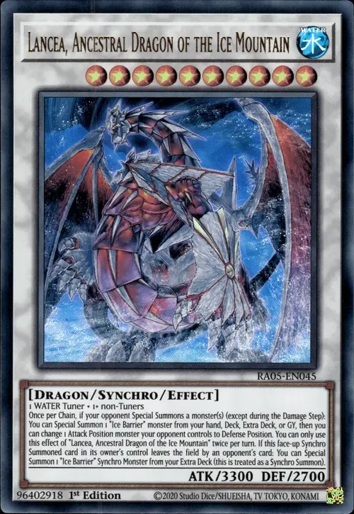 Lancea, Ancestral Dragon of the Ice Mountain Card Front