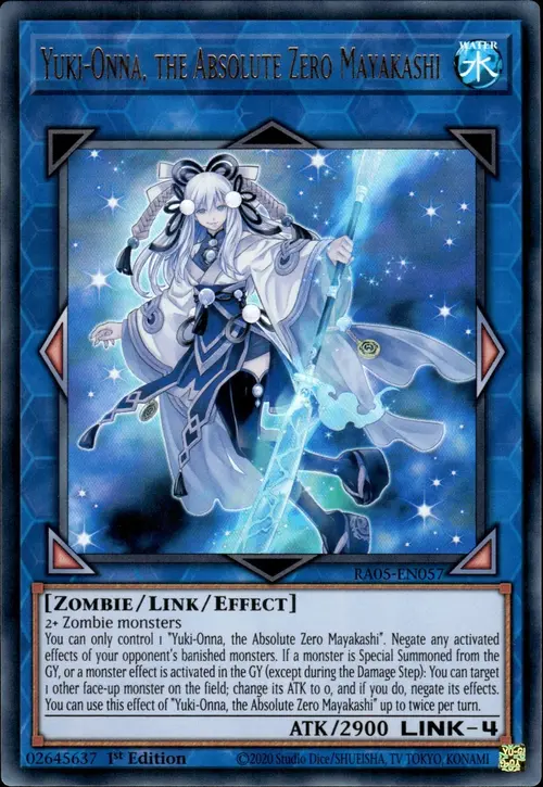 Yuki-Onna, the Absolute Zero Mayakashi Card Front