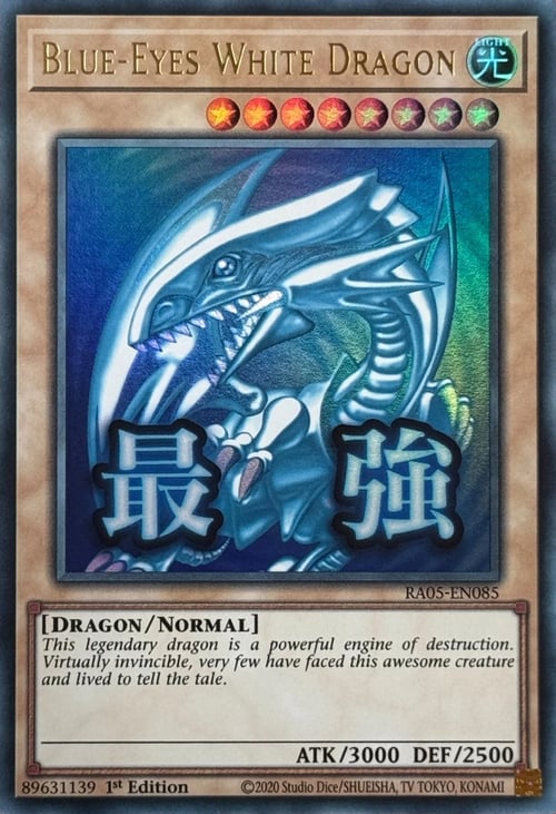 Dragón Blanco de Ojos Azules Frente