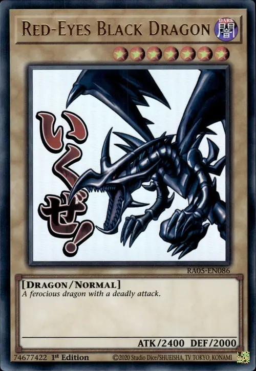 Dragón Negro de Ojos Rojos Frente