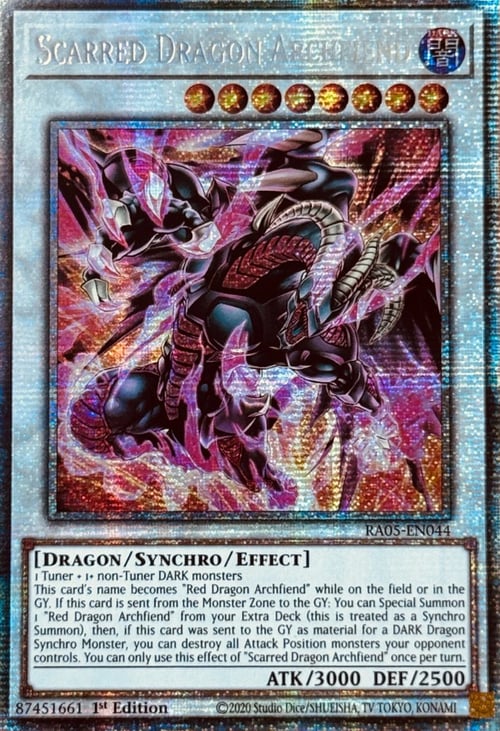 Scarred Dragon Archfiend Card Front