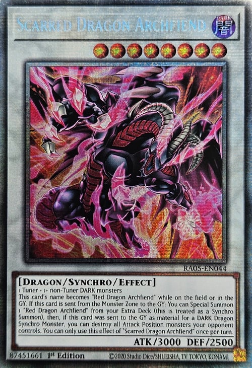 Scarred Dragon Archfiend Card Front