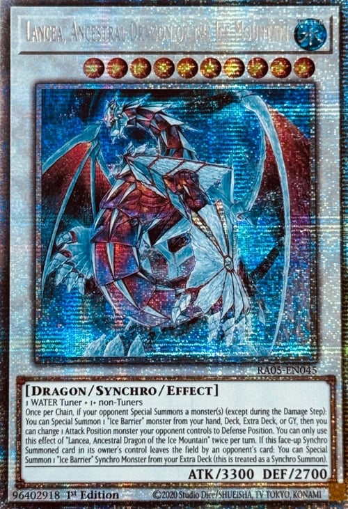 Lancea, Drago Ancestrale della Montagna di Ghiaccio Card Front