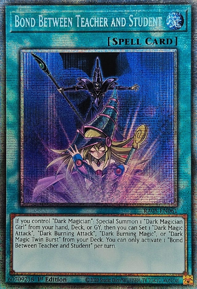bond between teacher and student yugioh card - DUPO-EN017 - Ultra Rare If you control Dark Magician Konami Bond Between Teacher and