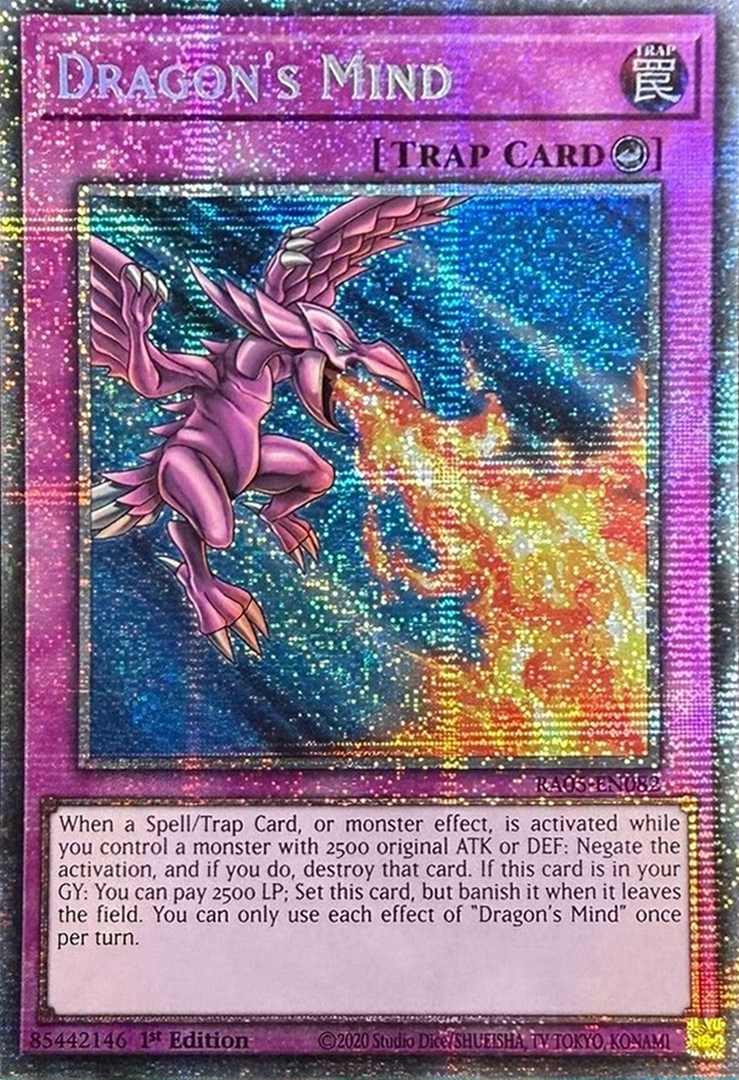 yugioh dragon spell and trap cards Stardust [CT05-EN001] Secret Rare Dragon's Mind Rarity Collection 5