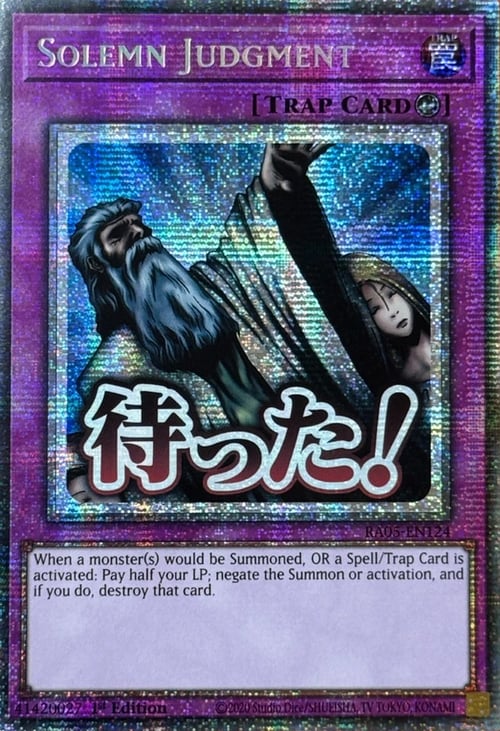 Solemn Judgment Card Front