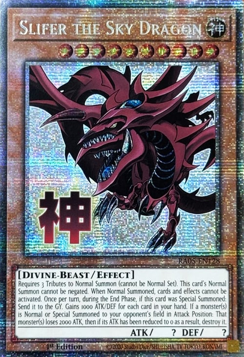 Slifer the Sky Dragon Card Front