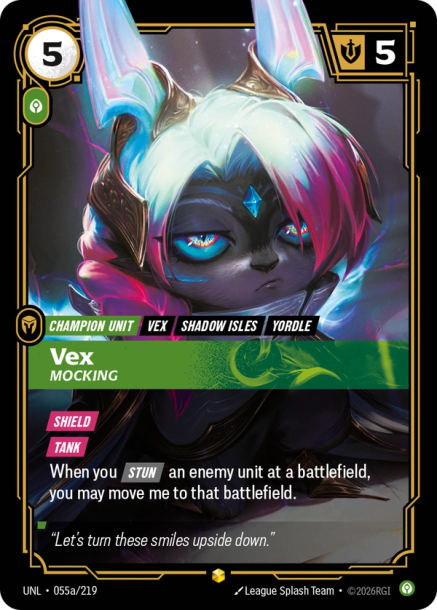 Vex, Mocking Frente