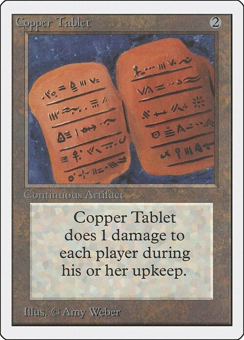 Copper Tablet Card Front