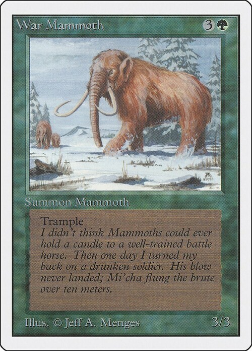War Mammoth Card Front