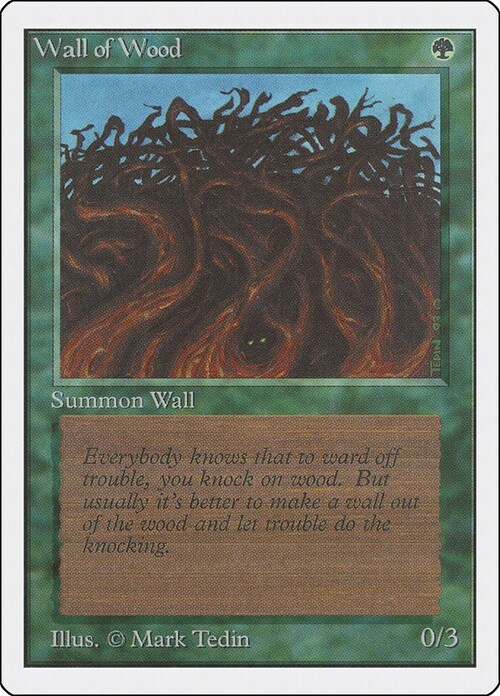 Wall of Wood Card Front