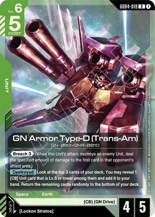 GN Armor Type-D (Trans-Am) Frente