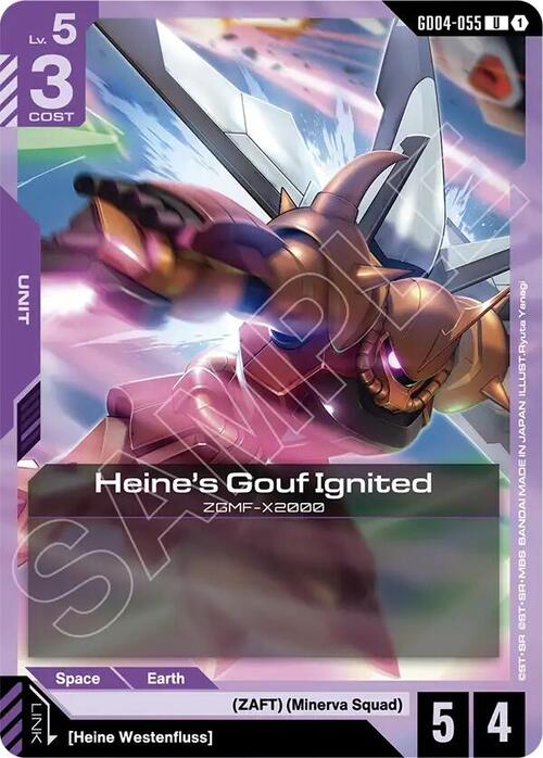 Heine's Gouf Ignited Card Front