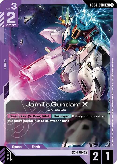 Jamil's Gundam X Card Front