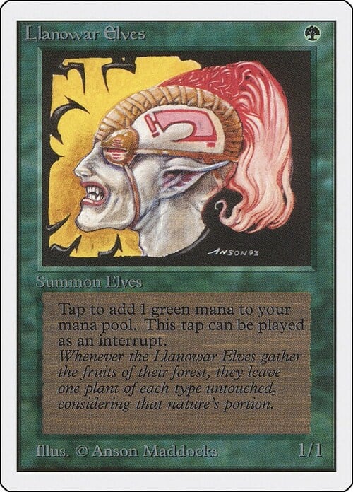 Llanowar Elves Card Front