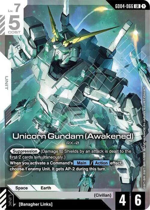 Unicorn Gundam (Awakened) Card Front