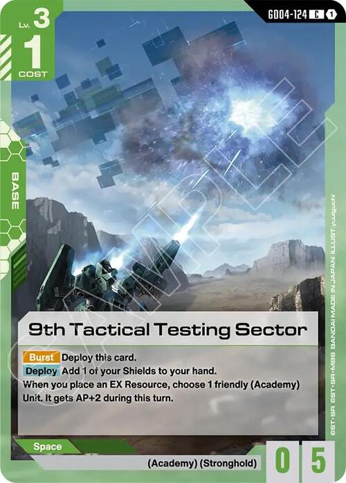9th Tactical Testing Sector Card Front