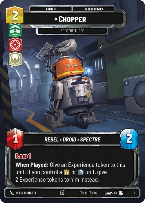 Chopper - Spectre Three Card Front