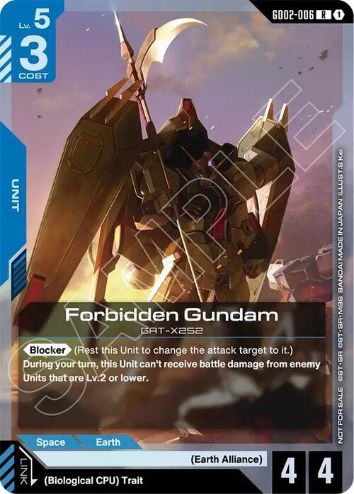 Forbidden Gundam Card Front