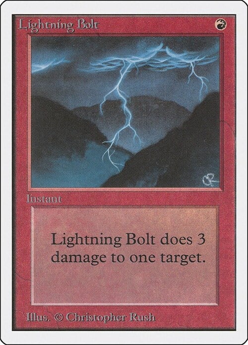 Lightning Bolt Card Front