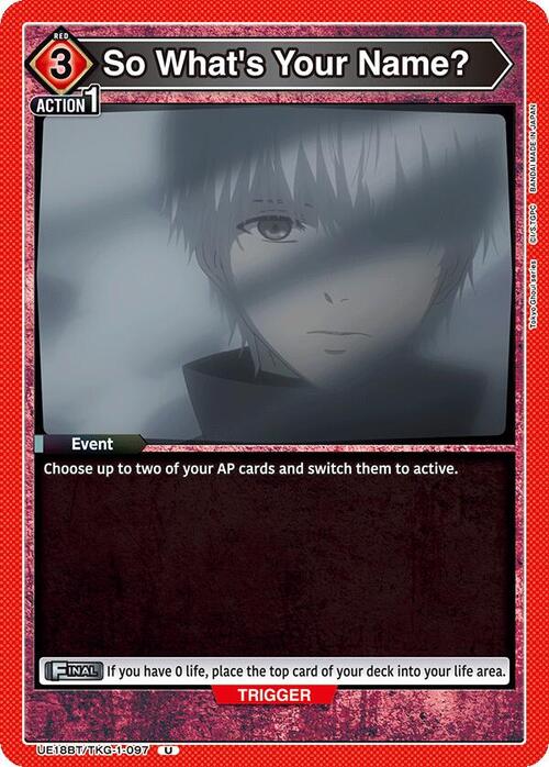 So Whats Your Name? Card Front