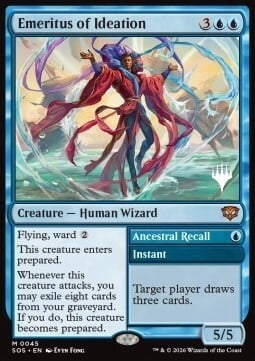 Emeritus of Ideation // Ancestral Recall Card Front