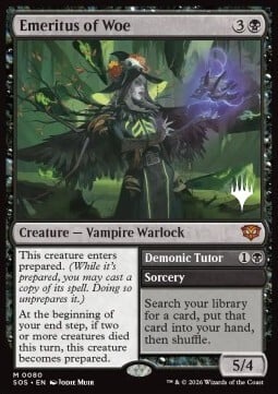Emeritus of Woe // Demonic Tutor Card Front