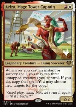 Aziza, Mage Tower Captain Card Front